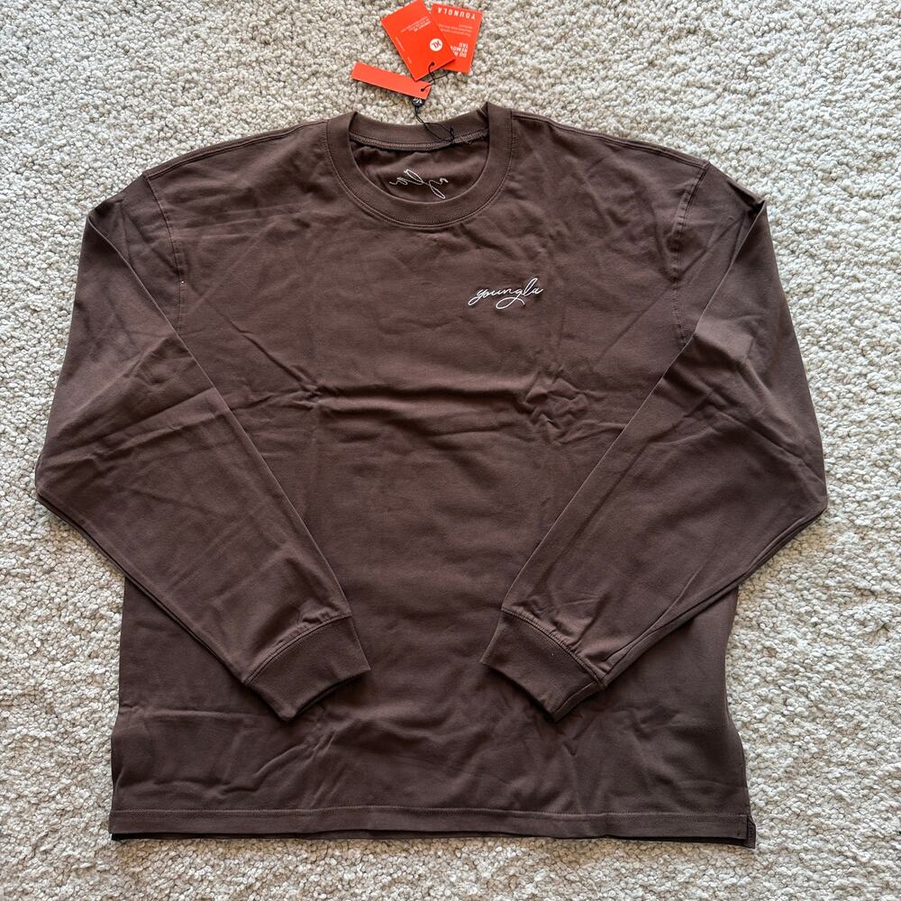 Men's YoungLA 805 EssentialLongSleeves XL NWT HotFudge